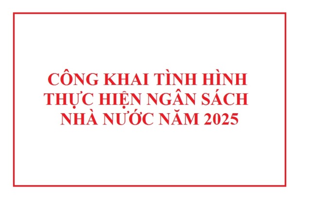 Công khai tình hình thực hiện dự toán ngân sách nhà nước năm 2025 Công khai tình hình thực hiện dự toán ngân sách nhà nước năm 2025